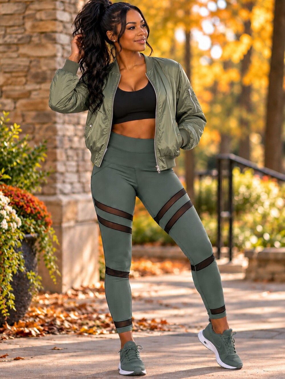 It Girl Green Bomber Jacket Size Med Lightweight Full Zip NWT Ready for Patches!